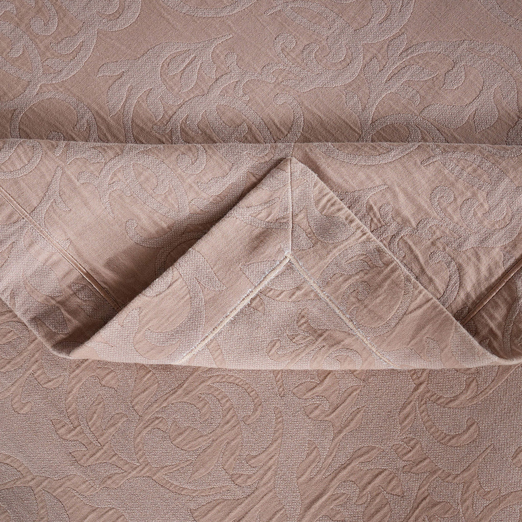 Classical Impression Curly Scroll 100% Cotton Bed Cover Rust