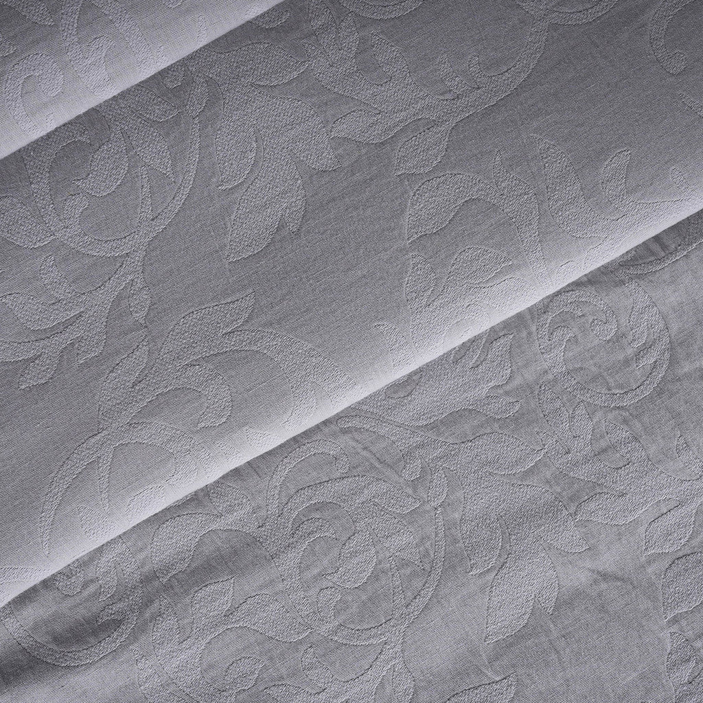 Classical Impression Curly Scroll 100% Cotton 8pcs Bed Cover Set Grey