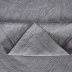 Classical Impression Curly Scroll 100% Cotton 8pcs Bed Cover Set Grey