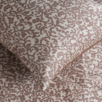 Classical Impression Ornamental 100% Cotton Bedsheet with Pillow Case Brown