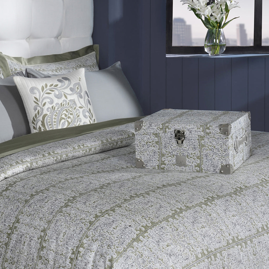 Classical Impression Folkloric 100% Cotton 8pcs Duvet Cover Set Green