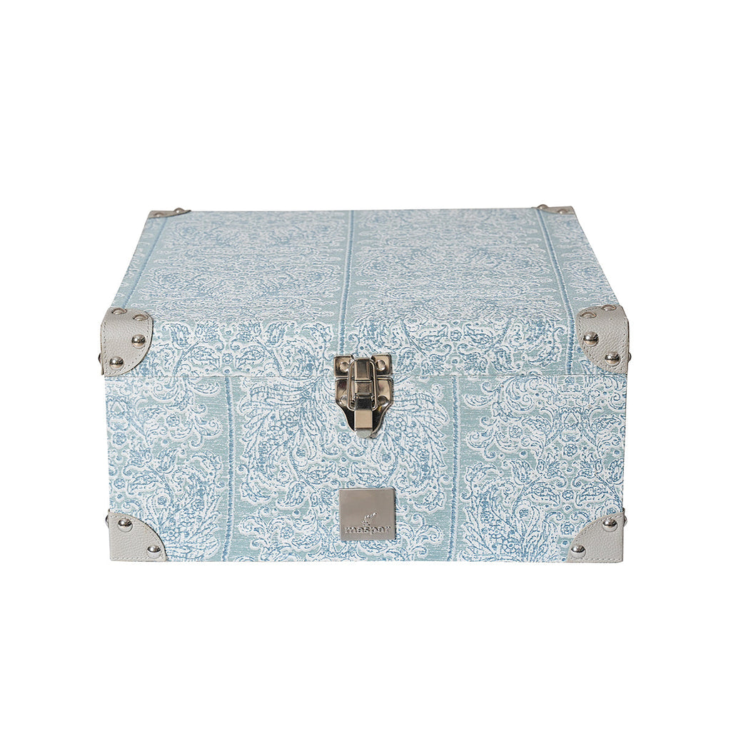 Classical Impression Folkloric 100% Cotton 8pcs Duvet Cover Set Blue
