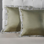 Classical Impression Folkloric 100% Cotton Pillow Case Euro Set Green