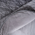 Classical Impression Swirling 100% Cotton 8pcs Quilt/Qulited Bed Cover Set Grey