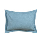 Classical Impression Curly Scroll 100% Cotton Pillow Sham Set Blue