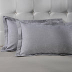 Classical Impression Curly Scroll 100% Cotton Pillow Sham Set Grey