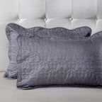 Classical Impression Swirling Fabric-100% Cotton, Filling-100% Polyester Pillow Sham Set Grey