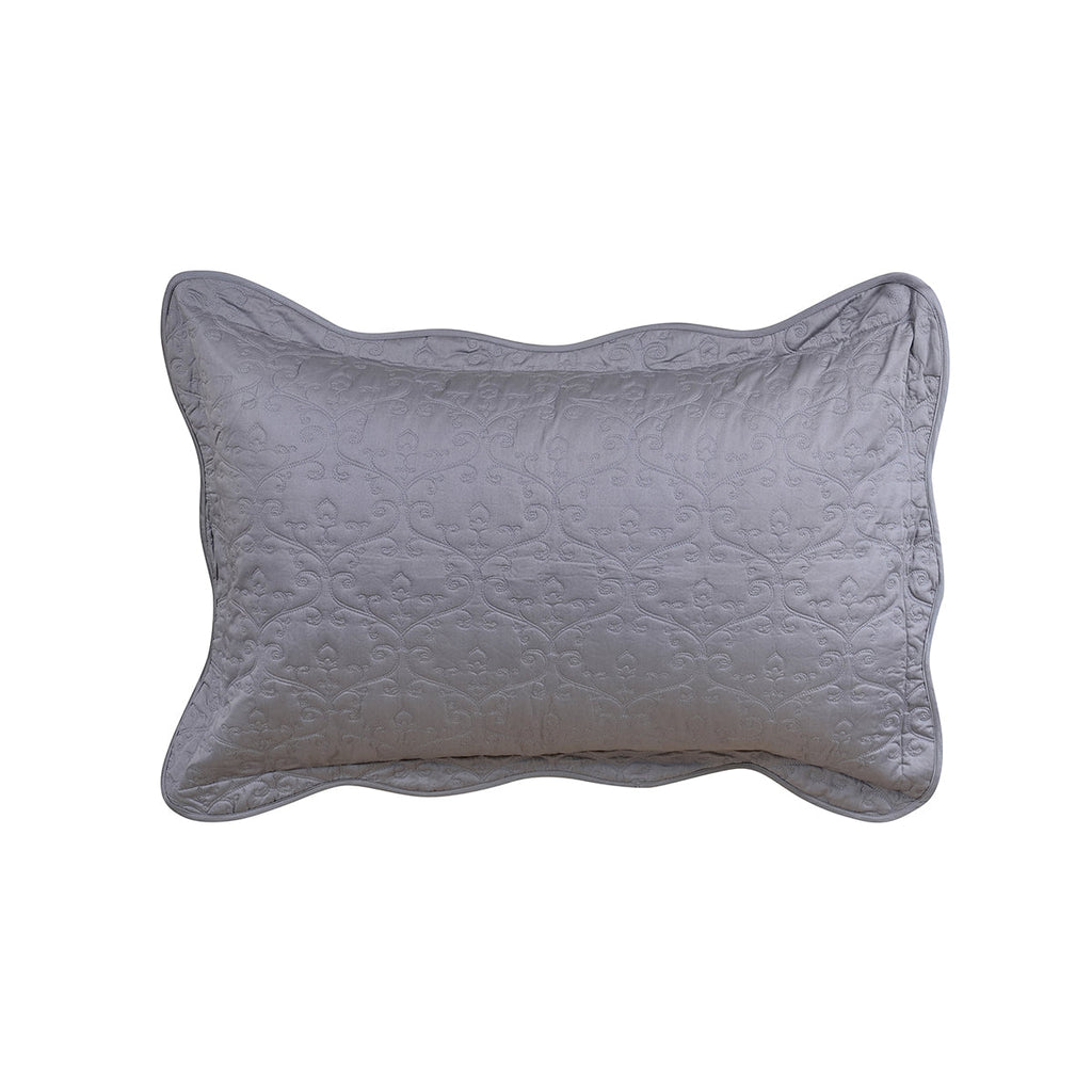 Classical Impression Swirling Fabric-100% Cotton, Filling-100% Polyester Pillow Sham Set Grey