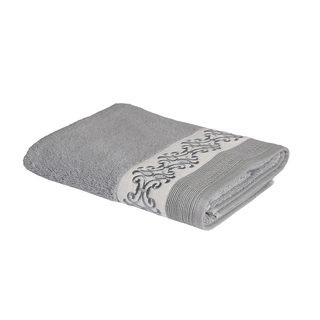 Elegance Embroidery Machine 100% Cotton Grey Towel
