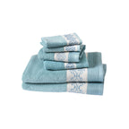Elegance Embroidery Machine 100% Cotton Blue Towel