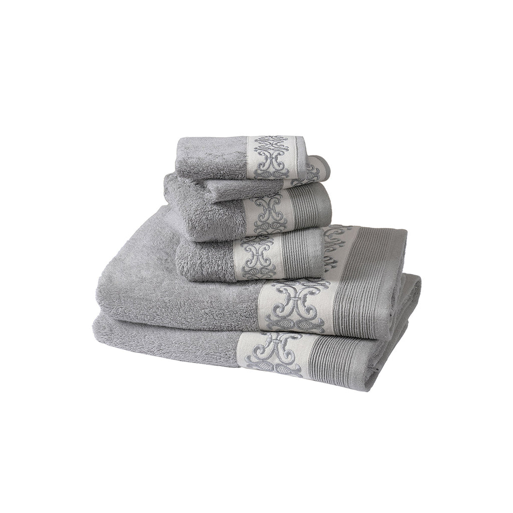 Elegance Embroidery Machine 100% Cotton Grey Towel