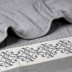 Elegance Embroidery Machine 100% Cotton Grey Towel