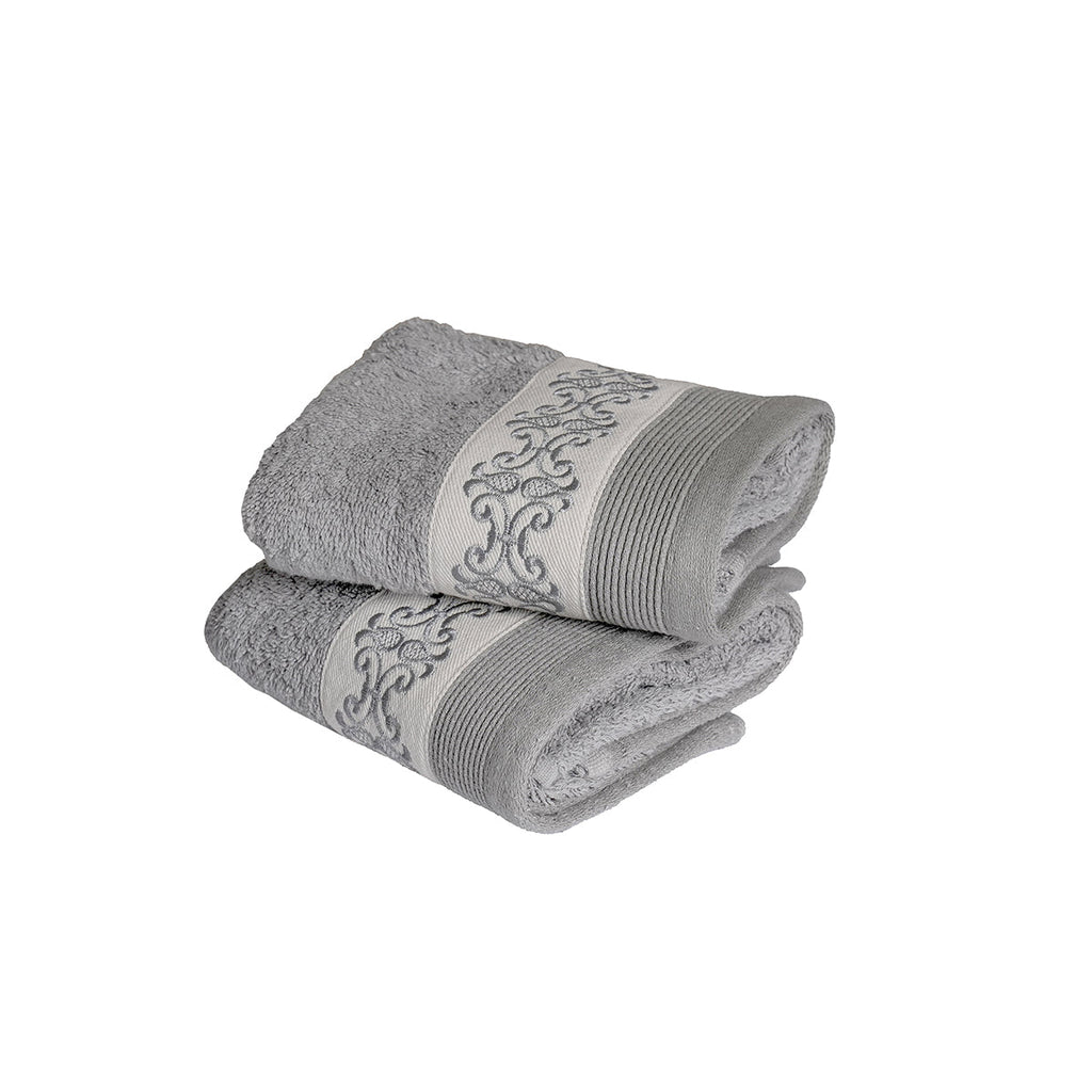 Elegance Embroidery Machine 100% Cotton Grey Towel