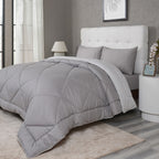 Gravel reversible textured Grey Quilt