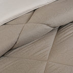Gravel reversible textured Green Quilt