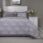 PBS Vintage Chic Dawson 100% Cotton 8 Pcs Duvet Cover Set Grey