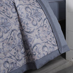 PBS Vintage Chic Dawson Quilt/Quilted Bed Cover Blue