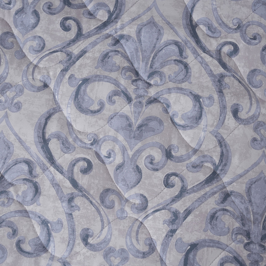 PBS Vintage Chic Dawson 6 Pcs Quilt Set /Quilted Bed Cover Blue