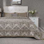 PBS Vintage Chic Edmund 6 Pcs Quilt Set /Quilted Bed Cover Beige