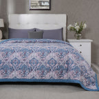 PBS Vintage Chic Edmund 6 Pcs Quilt Set /Quilted Bed Cover Blue