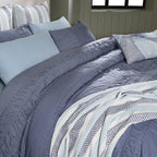 Rurban Elegance Ruching Rhapsody 11 pcs Quilt/Quilted Bed Cover Set Grey
