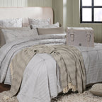 Rurban Elegance Distressed Corners 11 pcs Quilt/Quilted Bed Cover Set Neutral