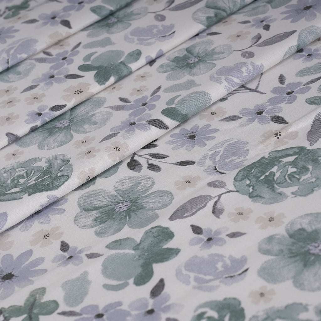 Sensory Bloom Petalyn 100% Cotton Blue Bed Sheet with Pillow Case