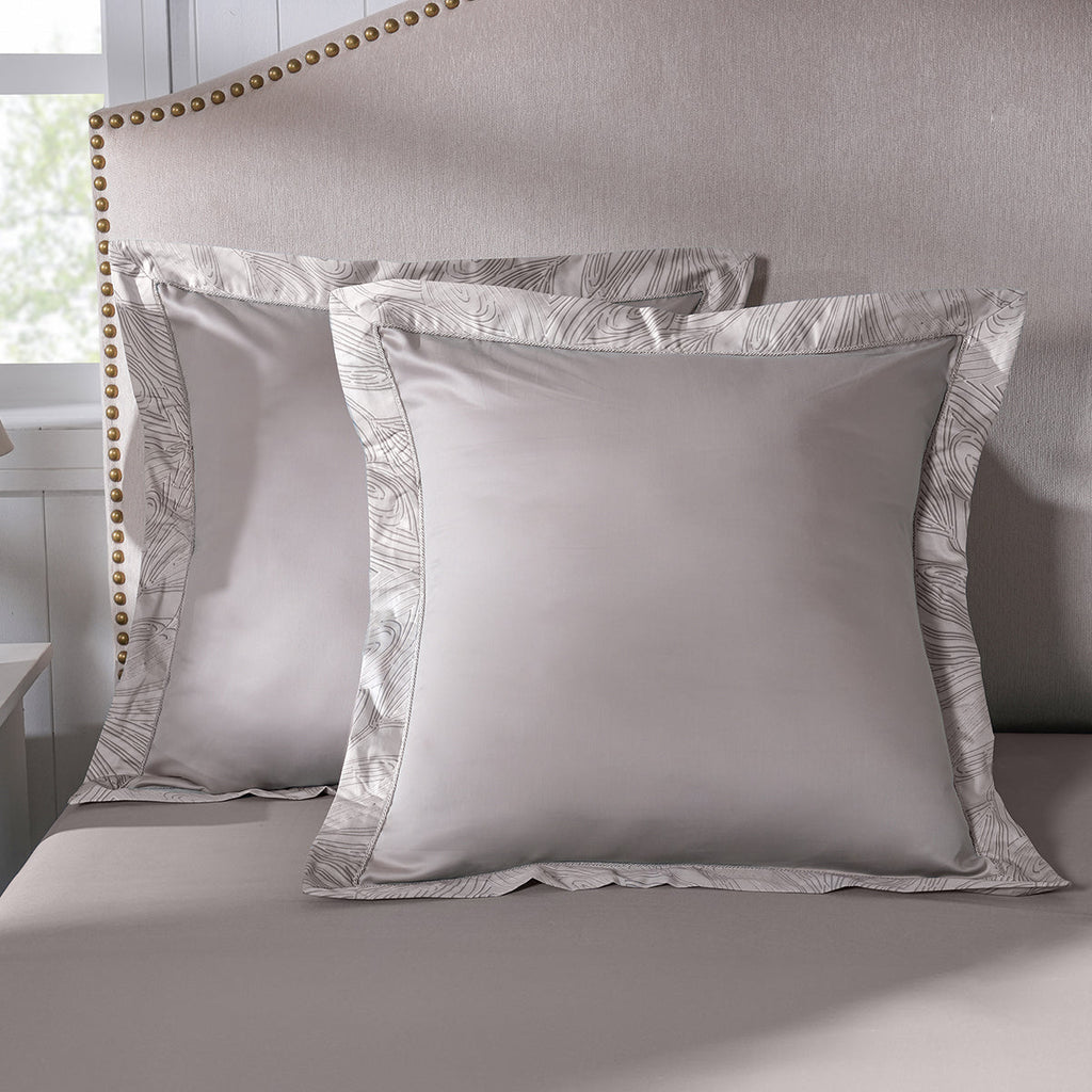 Classical Ornate Baroque Feathering Pillow Case Euro Set Neutral
