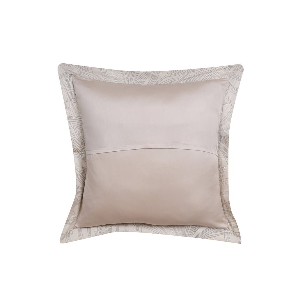 Classical Ornate Baroque Feathering Pillow Case Euro Set Neutral