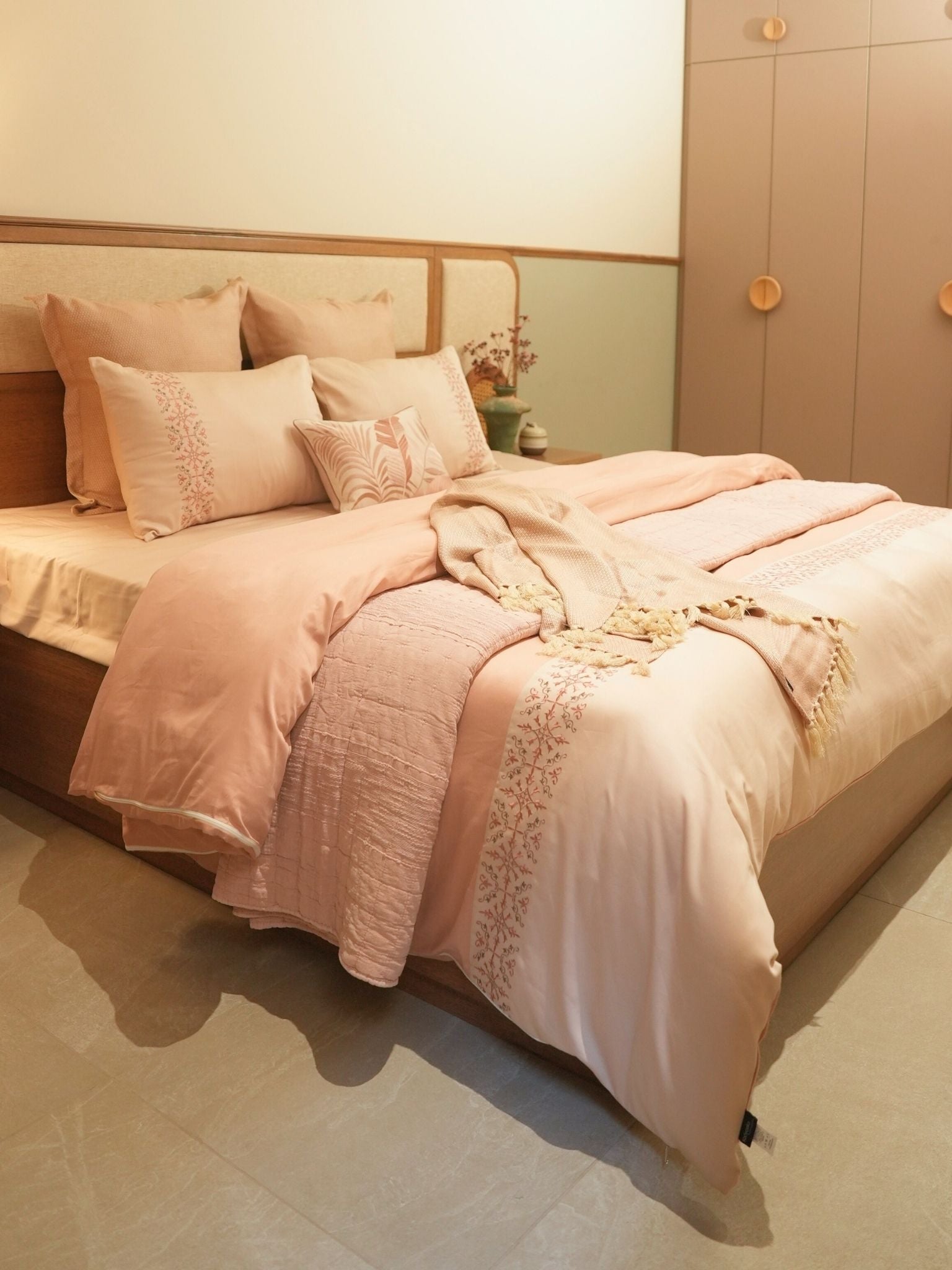 Sadyaska Luna Oasis Rose 12 Pcs Bedding Set