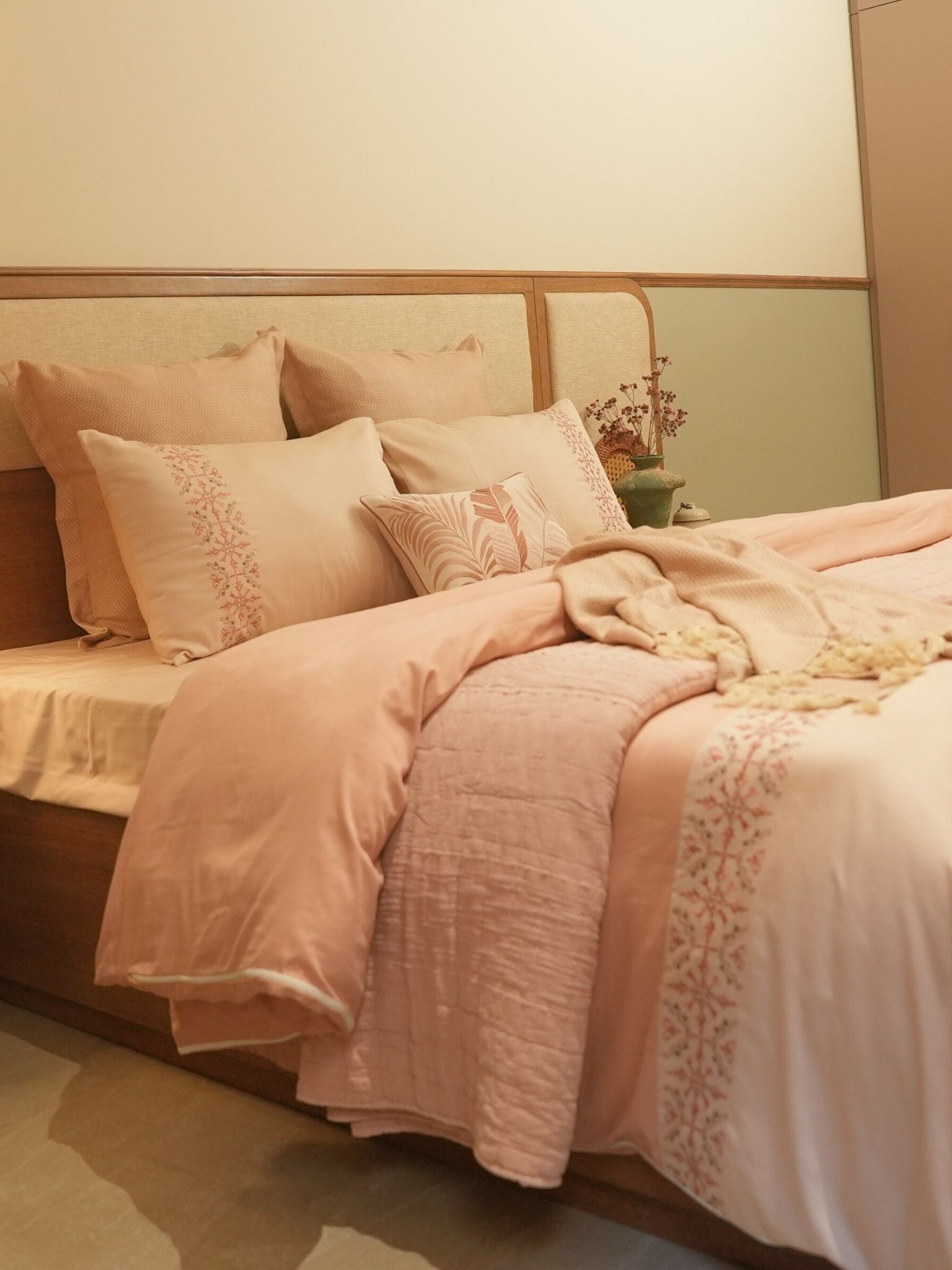 Sadyaska Luna Oasis Rose 12 Pcs Bedding Set