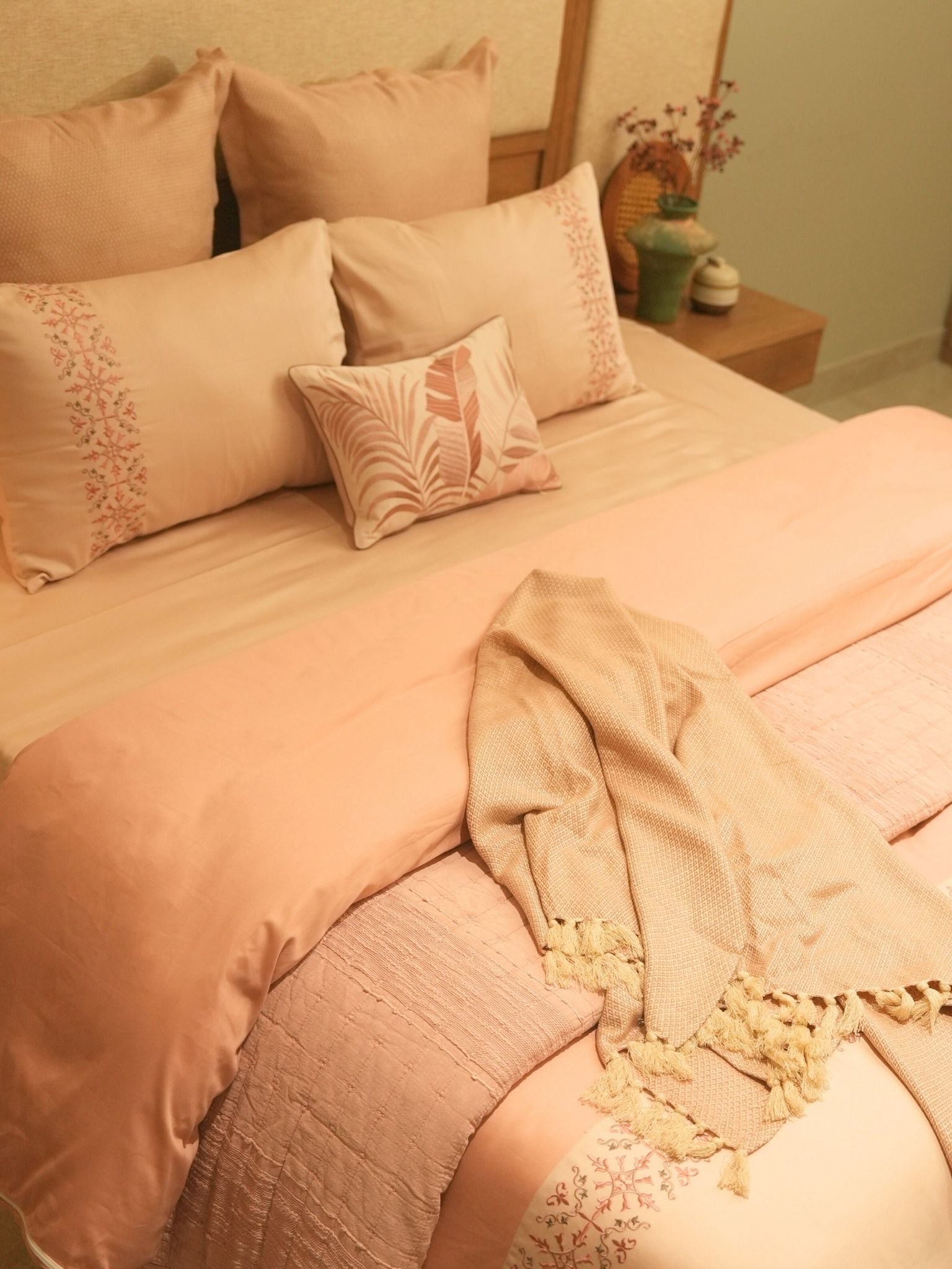 Sadyaska Luna Oasis Rose 12 Pcs Bedding Set