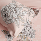 D'Decor Premier Blushing Apricot Digitally Printed 5-Piece Double Bedsheet Set | RM167 Blushing Apricot