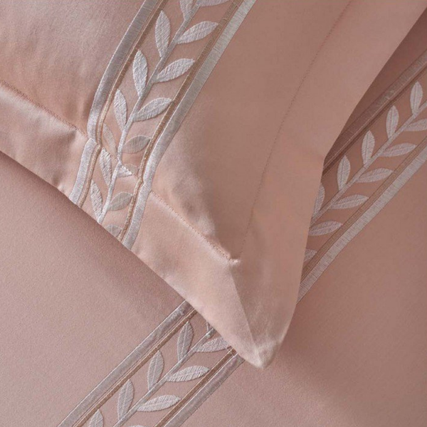 D.Decor Imperial II Ansonia Amberlight Elegant Embroidered 5-Piece Double Bedsheet Set | IP07 Amberlight