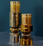 Sadyaska Gold & Nickel Metal Candle Stand 1 Pcs Product