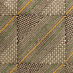 Sadyaska Block Printed and Embroidered Cotton Gold Color (16" X 16")… 1 Pcs Cushion Cover
