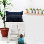 Sadyaska Denim Decorative Cushion Case for Car, Sofa, Living Room, Bedroom Denim 12" X 18"… 1 Pcs Cushion Cover