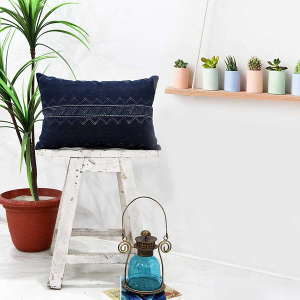 Sadyaska Denim Decorative Cushion Case for Car, Sofa, Living Room, Bedroom Denim 12