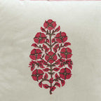 Sadyaska Hand Block Floral Printed Garden Living Room, Sofa Cotton 16"x16"… 1 Pcs Cushion Cover