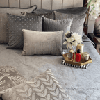 Sadyaska Staron Dark Grey Velvet 1 Pcs Bedspread