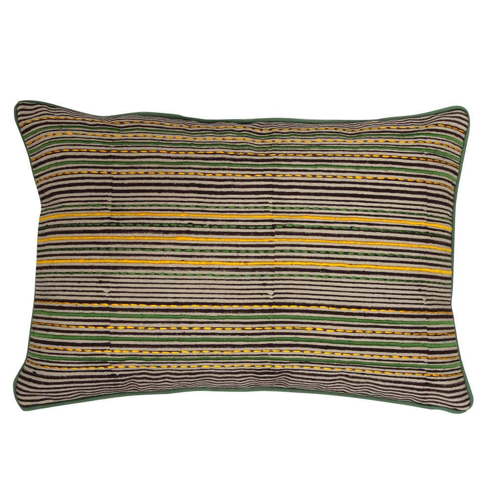 Sadyaska Hand Embroidered Print Cotton Cushions & Multi Color (12" X 18")… 1 Pcs Cushion Cover