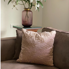 Sadyaska Decorative Frond Onion Pink Velvet 16x16 1 Pcs Cushion Cover