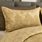 Sansaar by DDdecor Super King Bedsheet with 2 Pillow Covers - Hazel - Baroque - Sand - Ornamental Heritage Pattern - 1 Pc