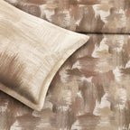 Sansaar by DDdecor Super King Bedsheet with 2 Pillow Covers - Hazel - Brushstroke - Coffee - Abstract Brushstroke Pattern - 1 Pc