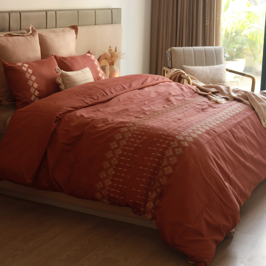 Sadyaska Leaflet Blush Syona 1 Pcs Duvet Cover