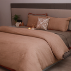 Sadyaska Honeycomb Mocha Woven 1 Pcs Duvet Cover