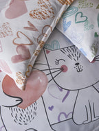 D'Decor Kids Zone Hearts Rainbow Digital Print Cotton Bedsheet Set.