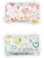 D'Decor Kids Zone Hearts Rainbow Digital Print Cotton Bedsheet Set.