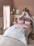 D'Decor Kids Zone Hearts Rainbow Digital Print Cotton Bedsheet Set.