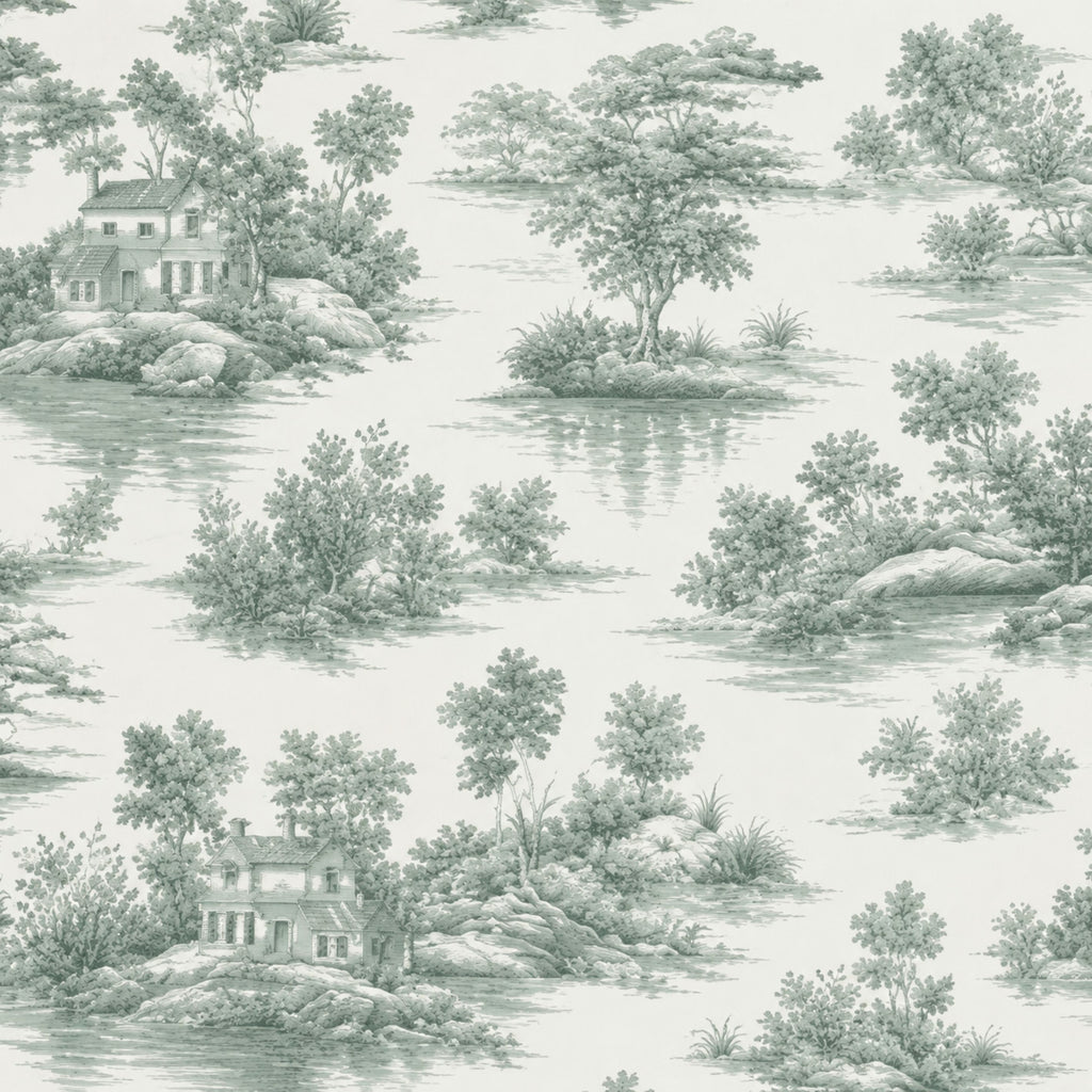 Sansaar by DDdecor Bedsheet with 2 Pillow Covers - English County - Countryside - Mint - Countryside Botanical Print Pattern - 1 Pc